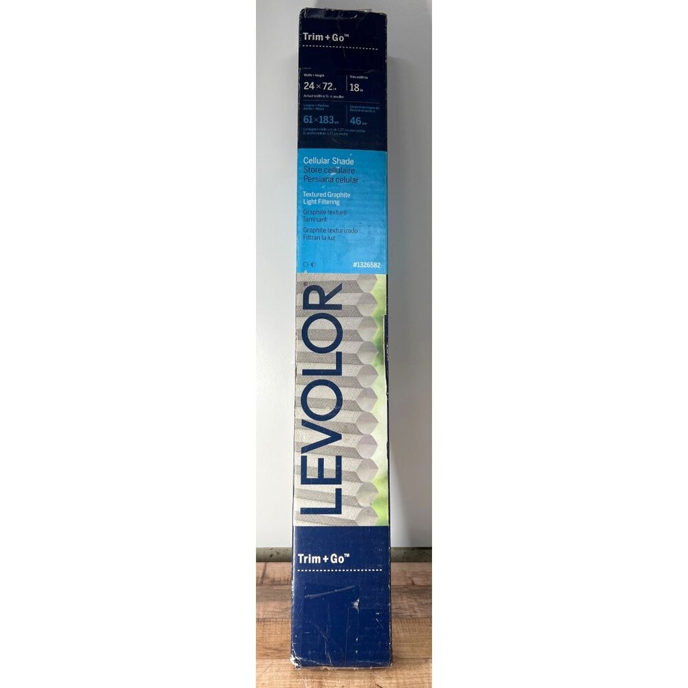 Levolor Cellular Shade Trim + Go Textured Graphite Light Filtering Window Coveri